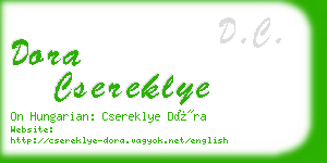 dora csereklye business card